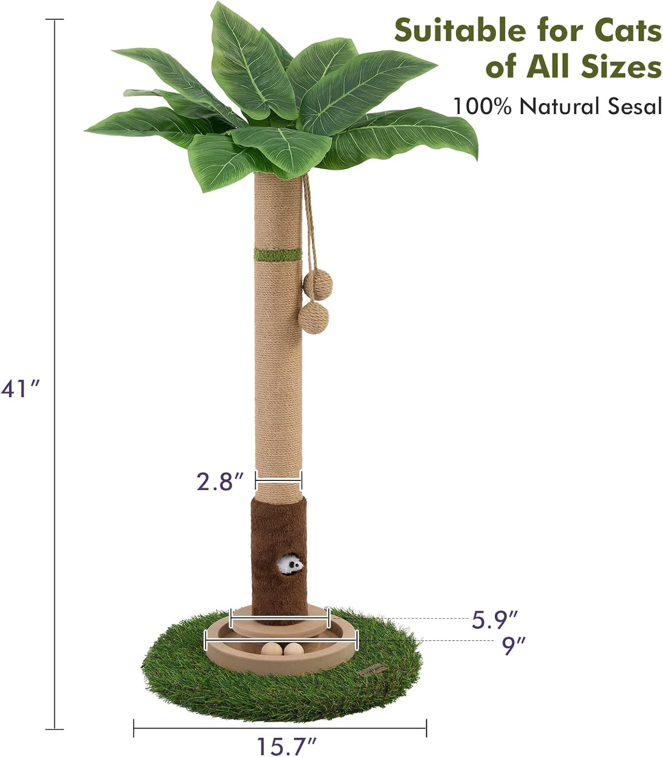 Katzenkratzbaum Mit Spielzeug – 90 Cm Premium Kratzbaum