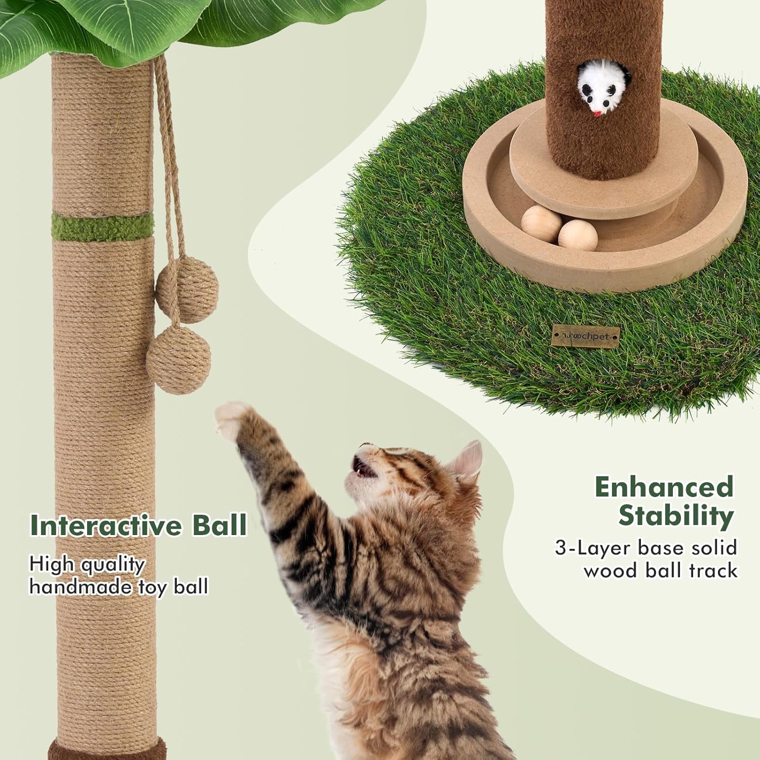 Katzenkratzbaum Mit Spielzeug – 90 Cm Premium Kratzbaum